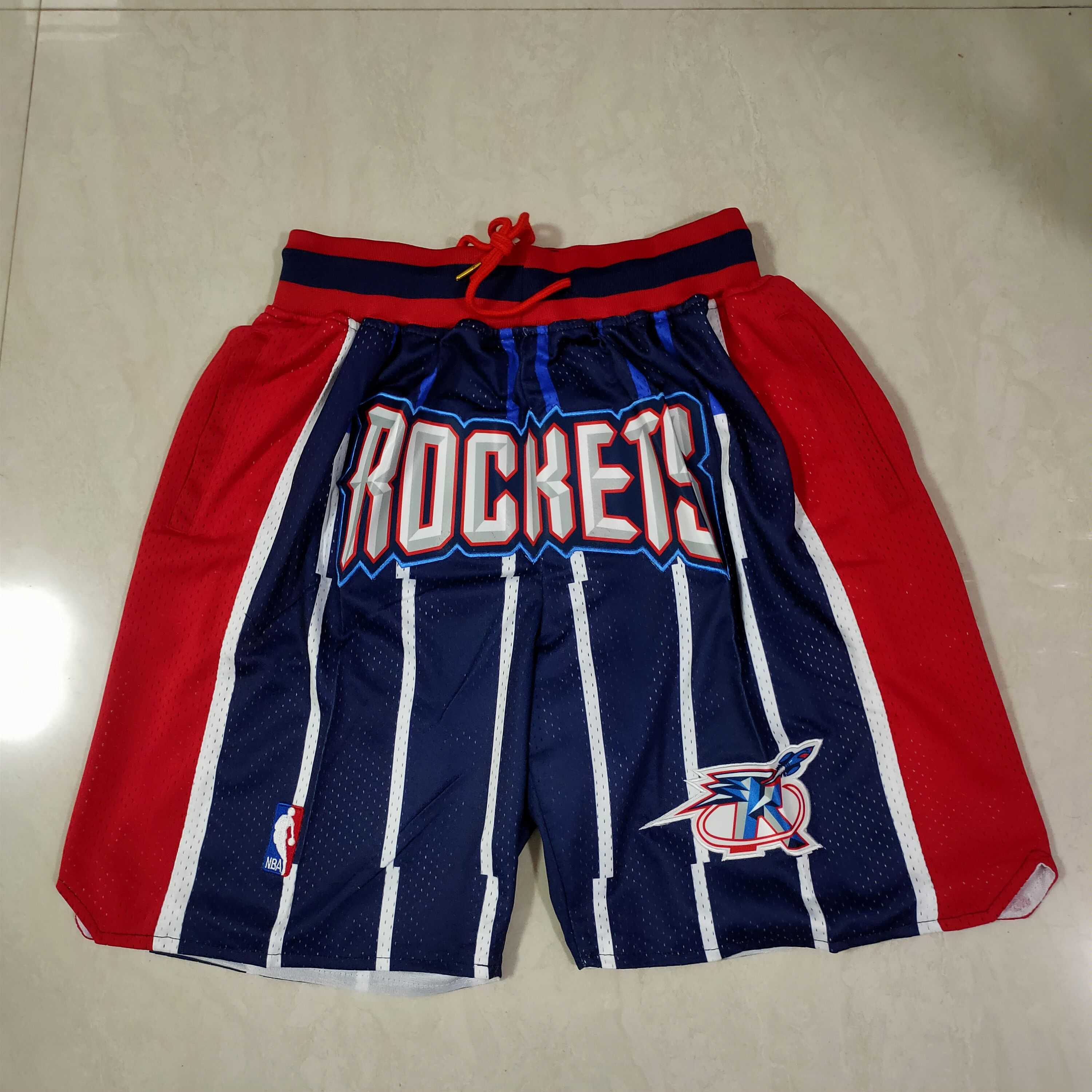 Men NBA 2021 Houston Rockets Blue Shorts Men NBA 2021 Houston Rockets Blue Shorts